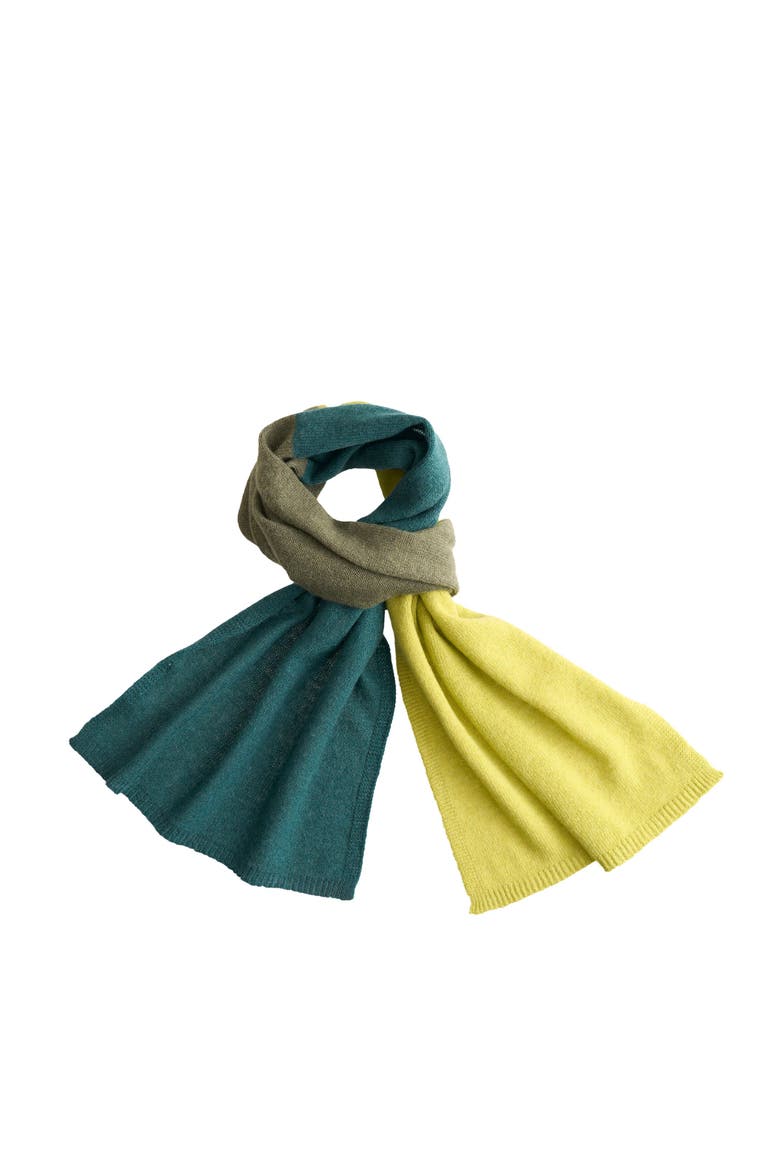 Pure Cashmere Butter-Soft Wide Scarf, Main, color, Greens Combo