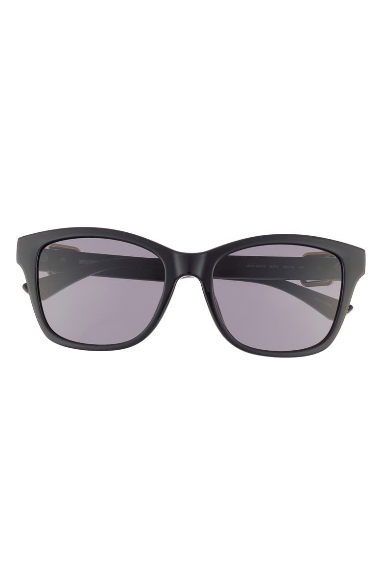 Moschino 55mm Square Sunglasses, Main, color, Black