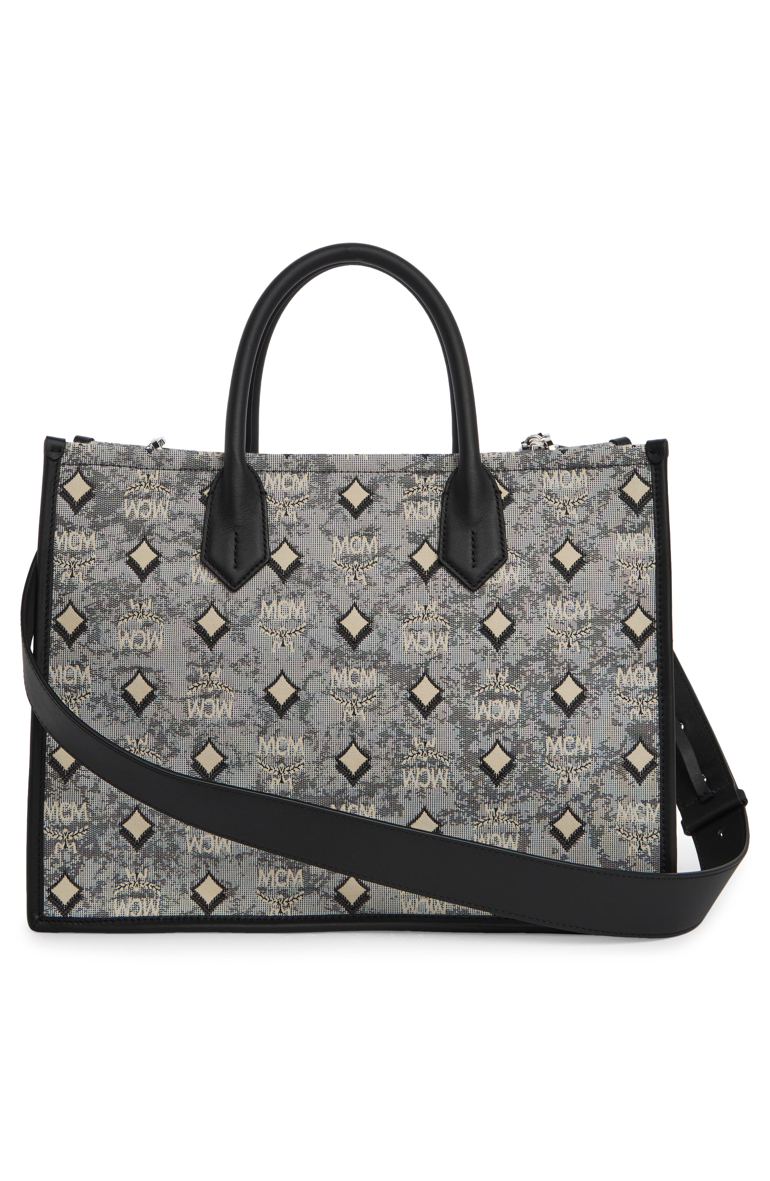 MCM Aren Tote, Alternate, color, Grey