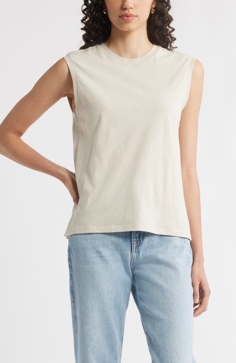 Nordstrom Everyday Muscle Tee, Main, color, Beige Scroll