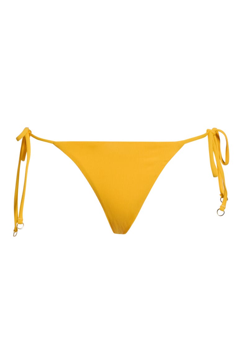 Sunning Cheeky Side Tie Bikini Bottoms, Main, color, BRIGHT YELLOW