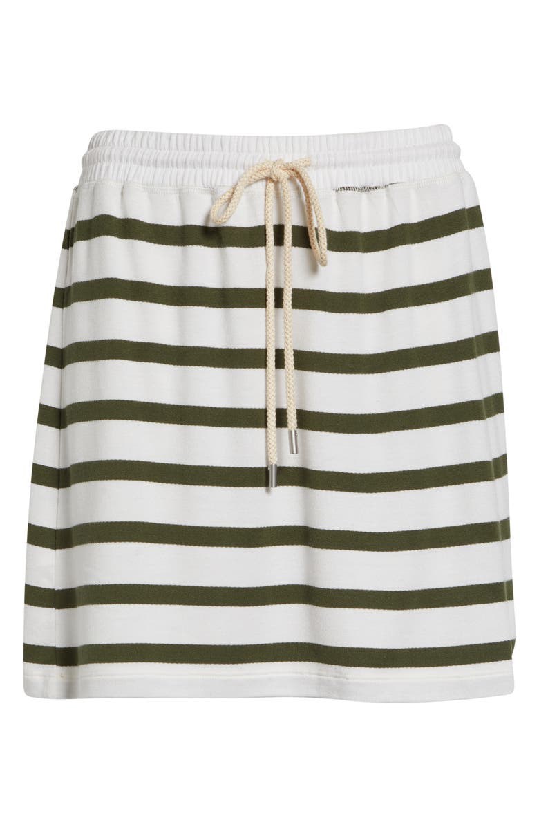 Derek Lam 10 Crosby Melina Stripe Tie Waist Miniskirt, Alternate, color, White/ Fatigue Stripe