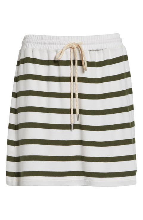 Melina Stripe Tie Waist Miniskirt
