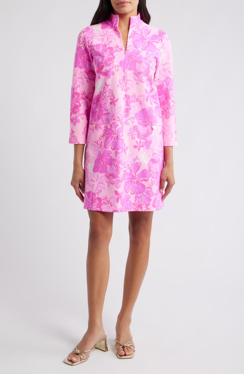 Lilly Pulitzer<sup>®</sup> Rosie Floral Print Dress, Main, color, Parigi Pink Supporting Squad