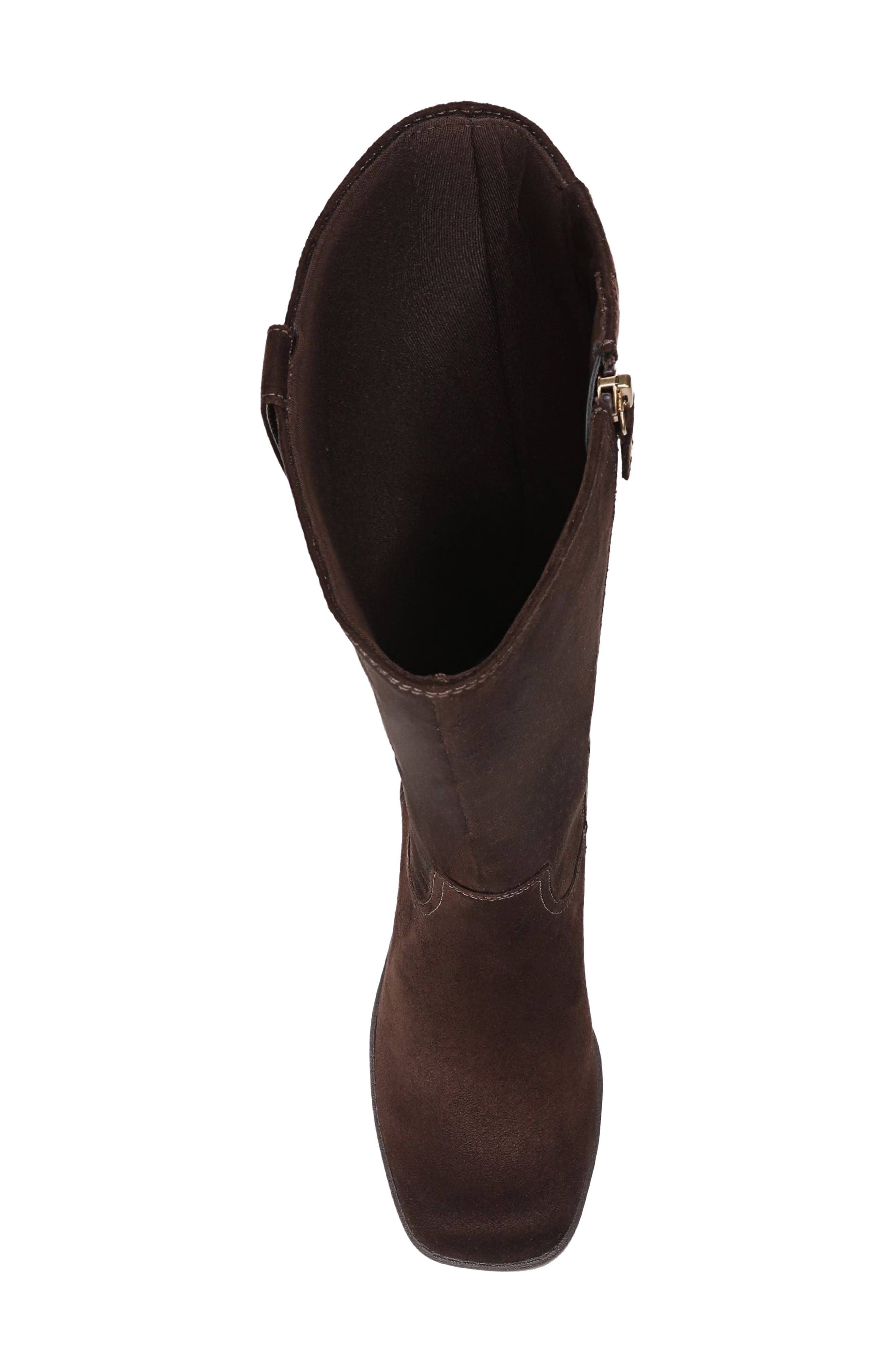 Joplin Boot, Alternate, color, DARK UMBER BROWN MICROSUEDE