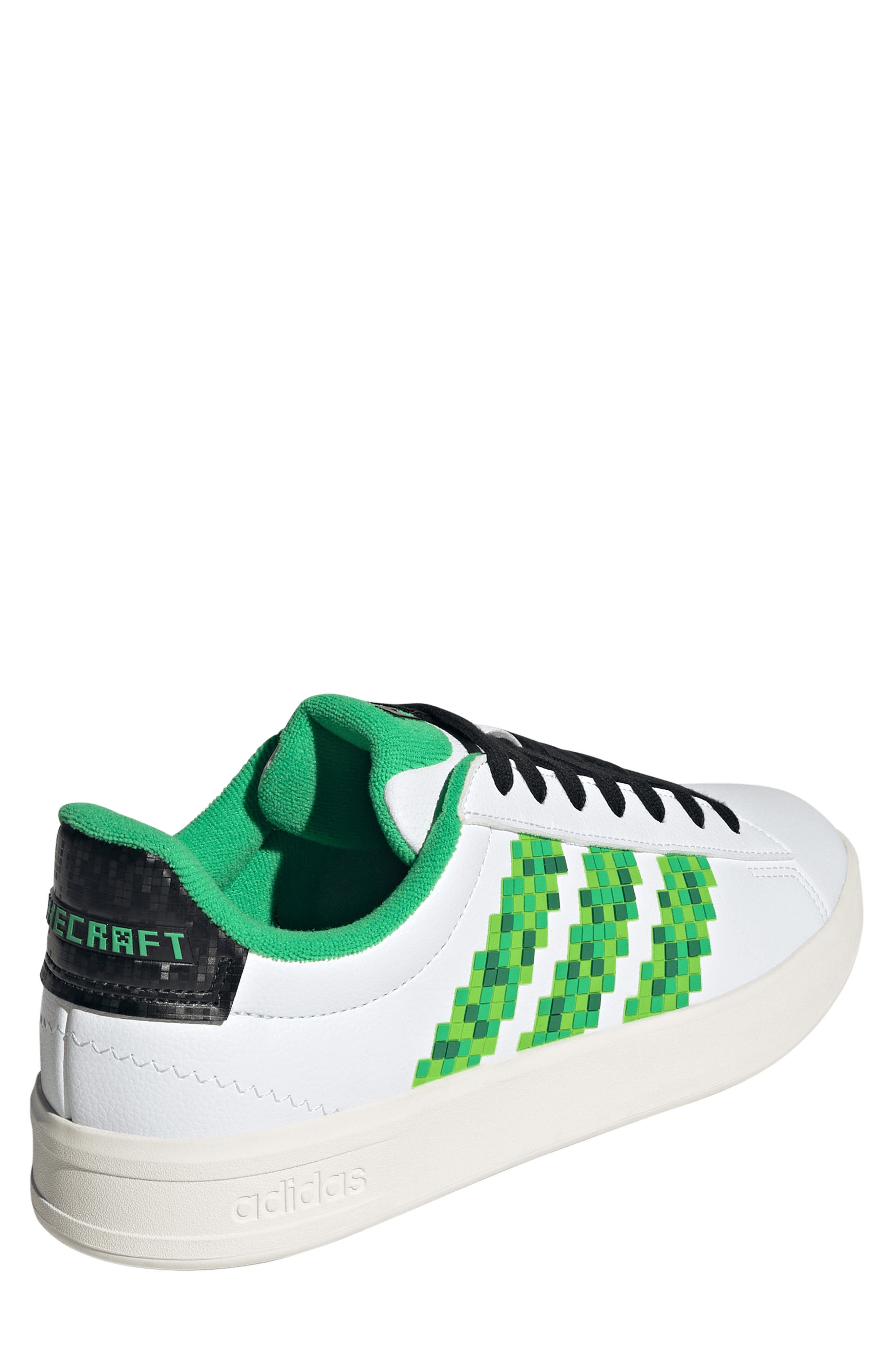 Grand Court Minecraft Sneaker, Alternate, color, WHITE/ BLACK/ WHITE