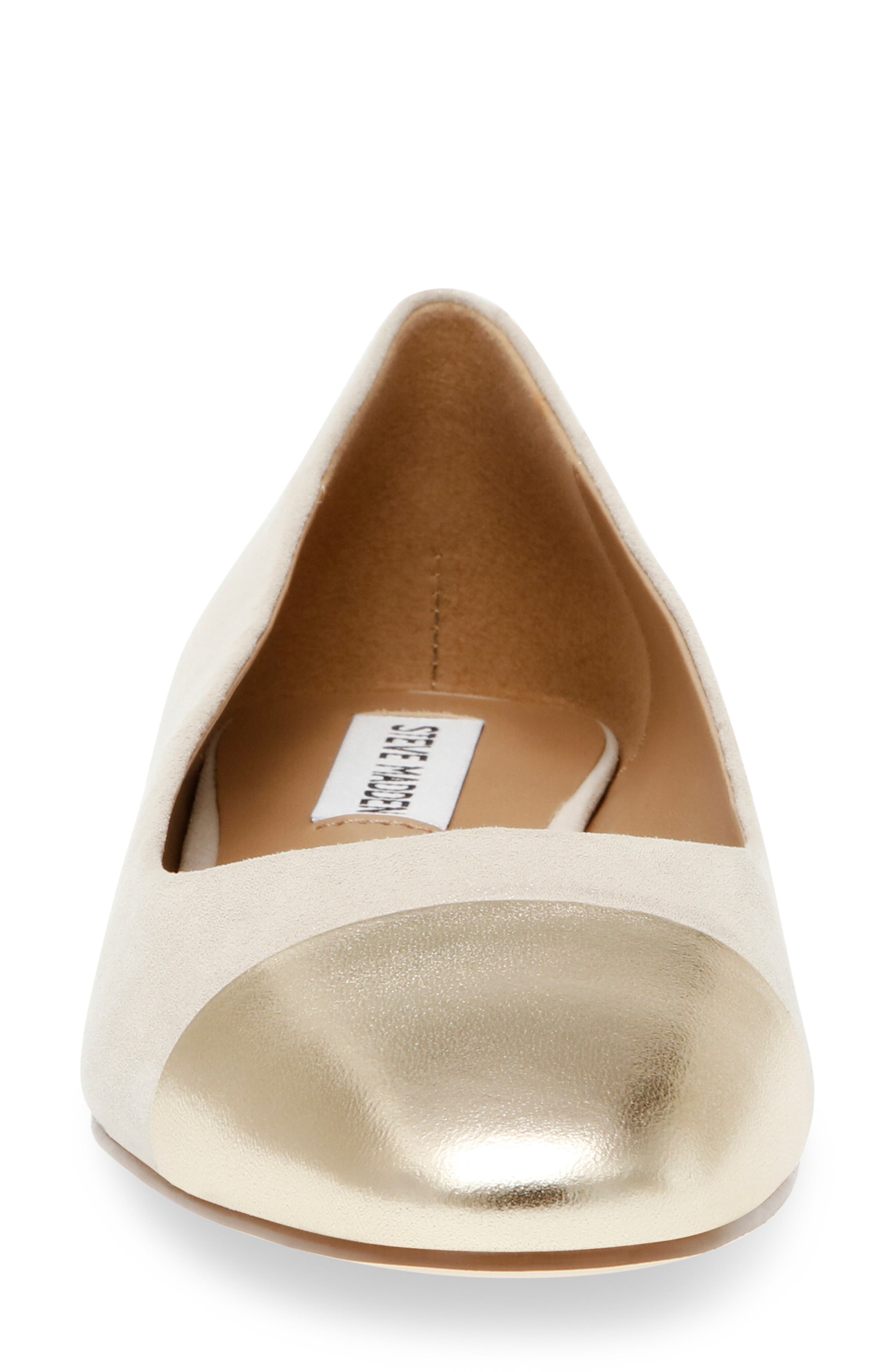 Blair Cap Toe Ballet Flat, Alternate, color, DUSTY GOLD