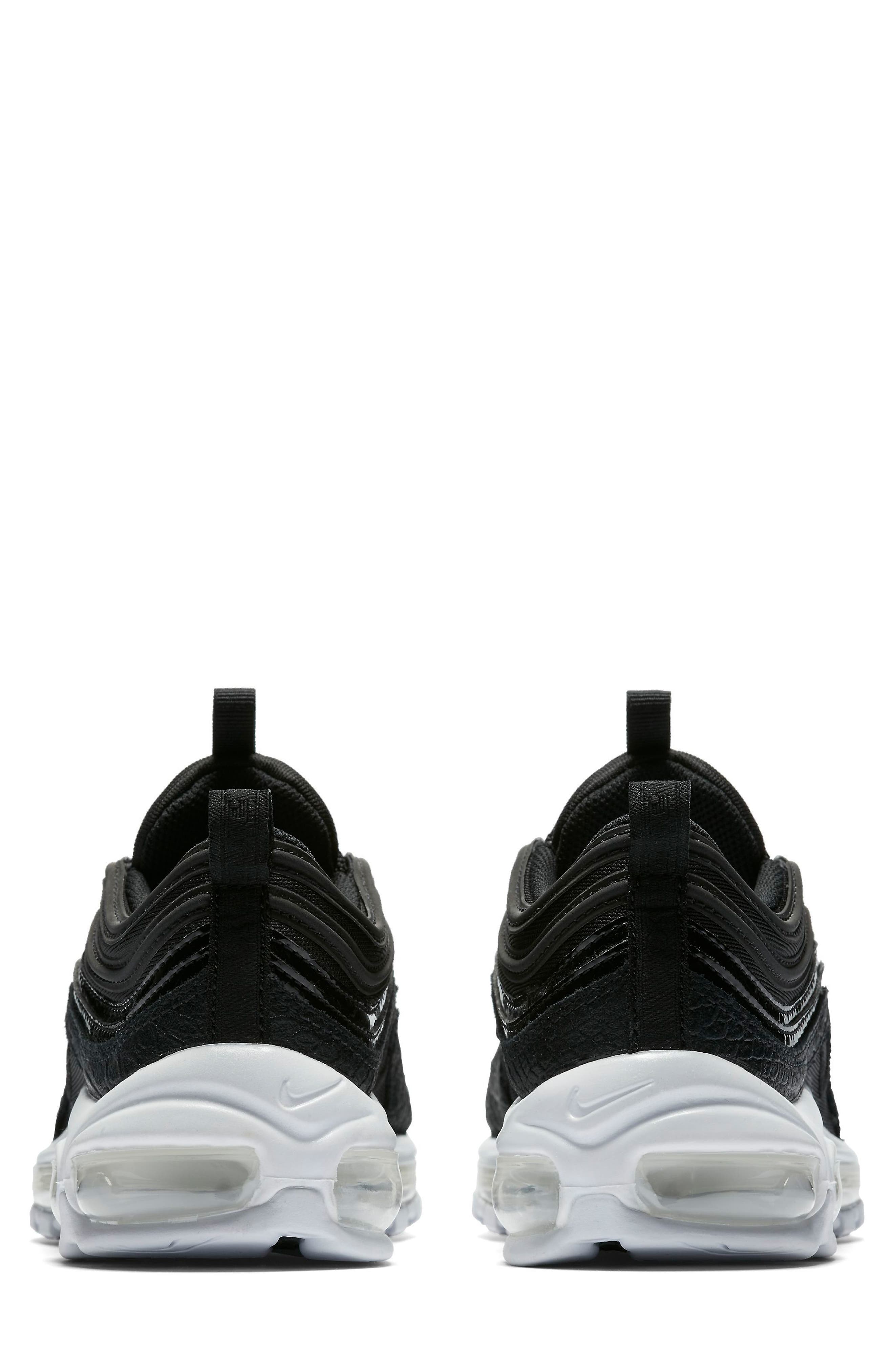 Air Max 97 Premium Sneaker, Alternate, color, BLACK/ BLACK/ WHITE