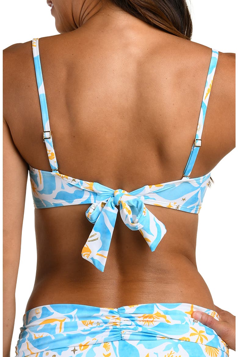 Trinket Bandeau Bikini Top, Alternate, color, SKY