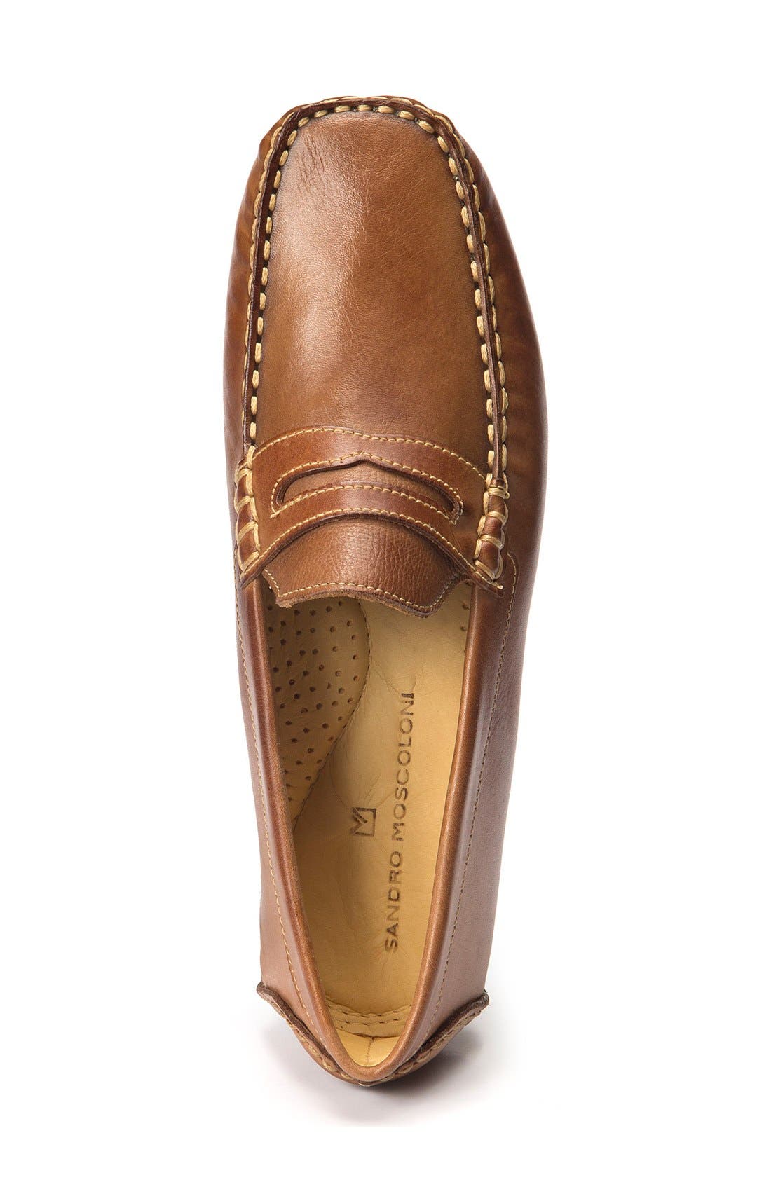 Reno Driving Shoe, Alternate, color, TAN/ COGNAC LEATHER