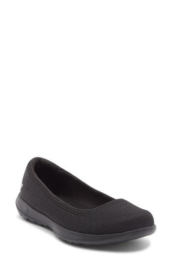 Skechers Go Walk Lite Flat In Black