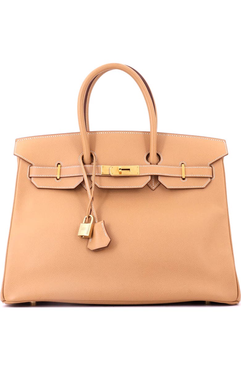 Pre-Owned Hermes Birkin Handbag Brown Courchevel with Gold Hardware 35, Main, color, Natural