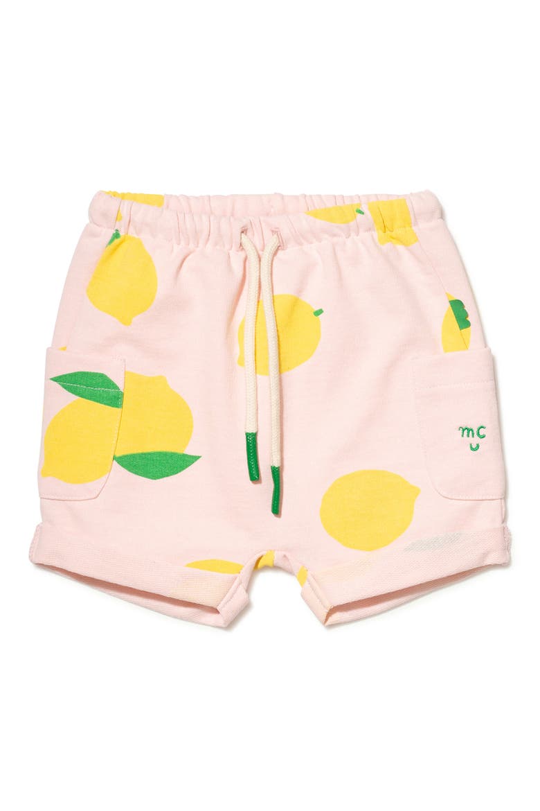 Cotton Shorts, Main, color, PINKESQUE/ LEMON
