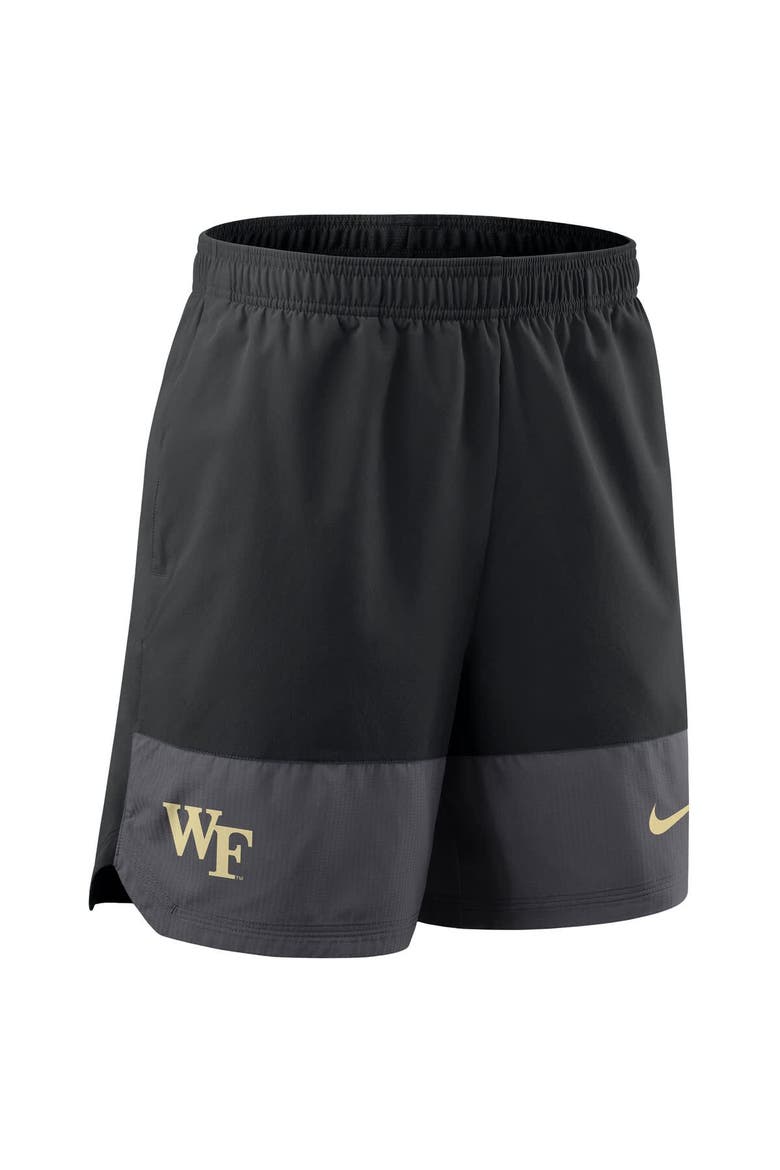 Men's Nike Black Wake Forest Demon Deacons 2025 Sideline Performance Shorts, Alternate, color, Black