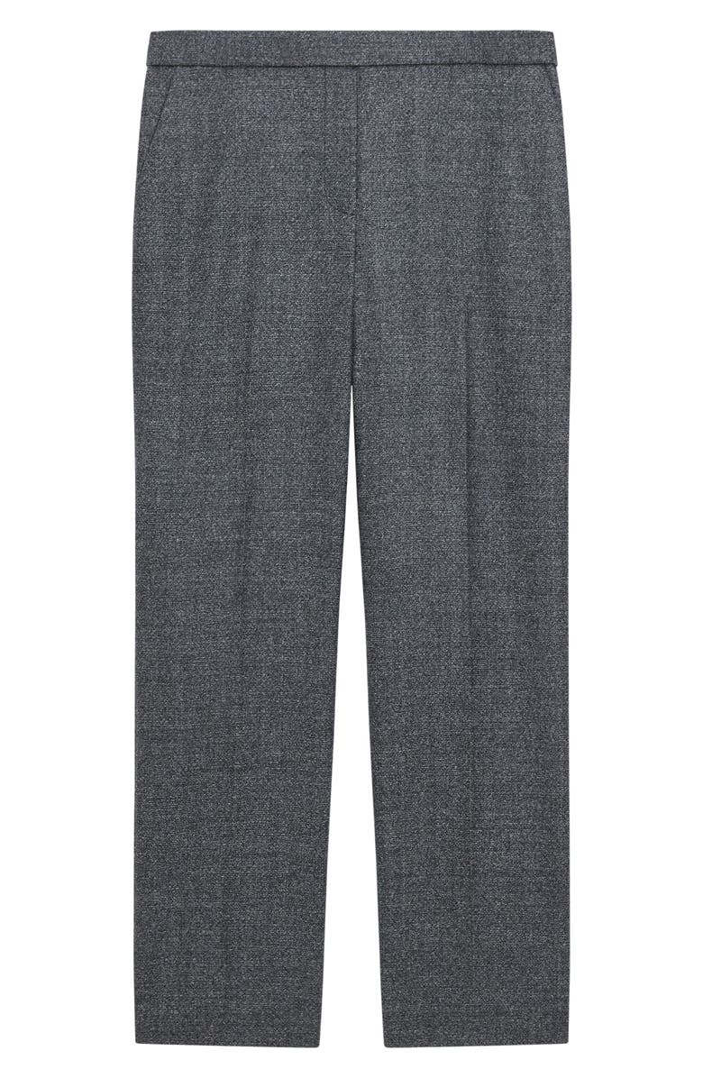 Theory Marled Flannel Treeca Pull-On Pants, Alternate, color, Pepper Multi