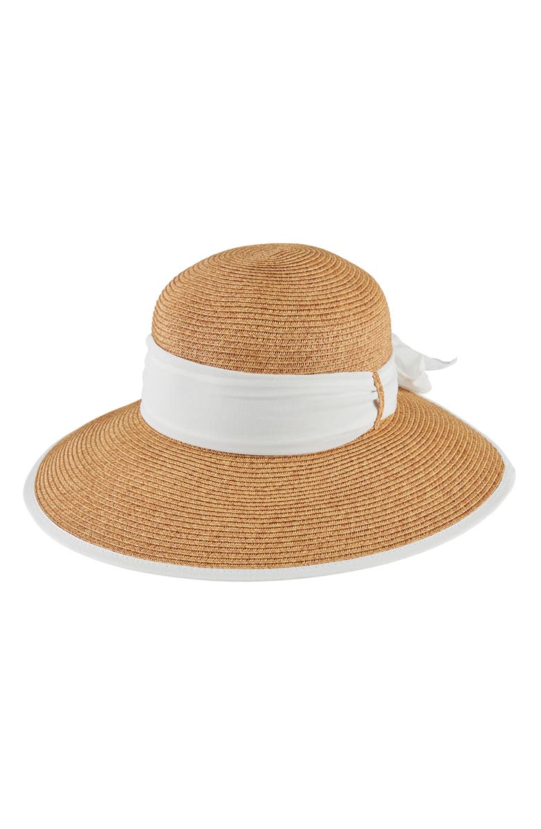 San Diego Hat Brunch Date Ribbon Hat, Main, color, Natural White