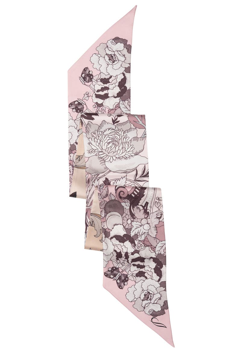 Raffaella  - Skinny Silk Scarf for Women, Alternate, color, Pink