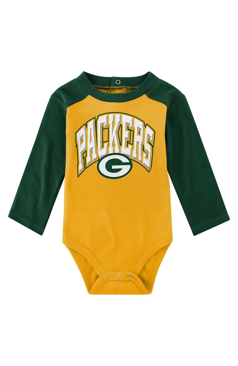 Outerstuff Infant Green Green Bay Packers Rookie of the Year Long Sleeve Bodysuit & Pants Set, Alternate, color,