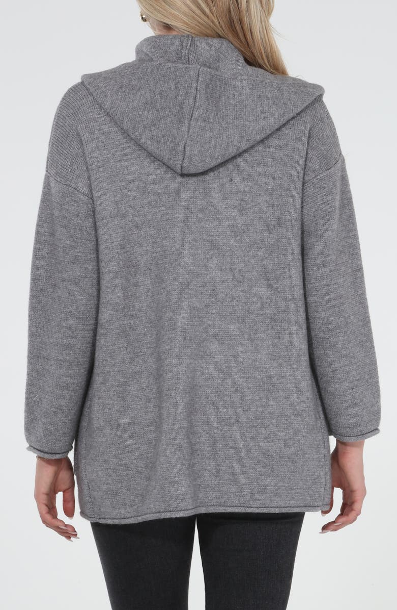 RAIN AND ROSE Hooded Coatigan, Alternate, color, Grey