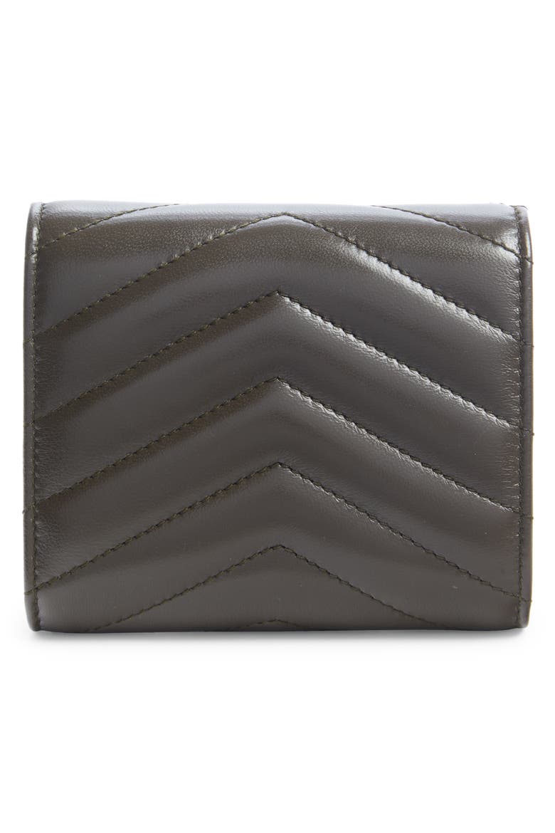 Small Matelassé Leather Envelope Wallet, Alternate, color, LIGHT MUSK