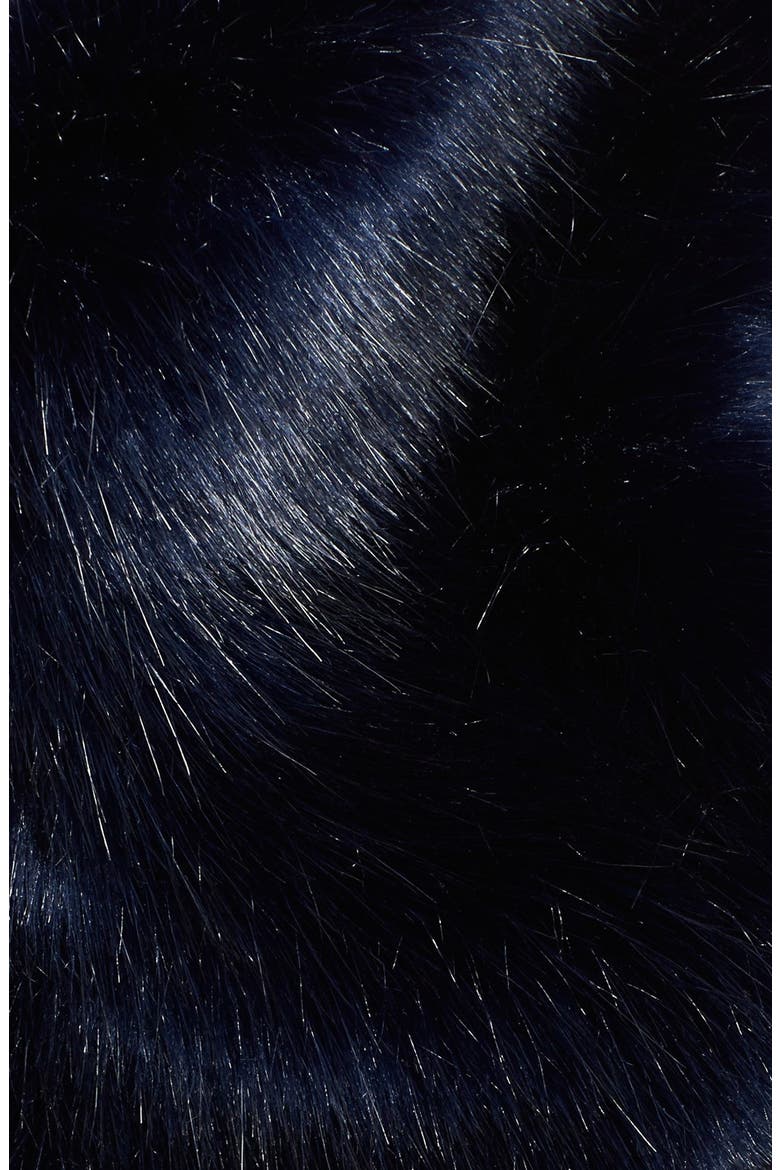 Faux Fur Collar, Alternate, color, NAVY