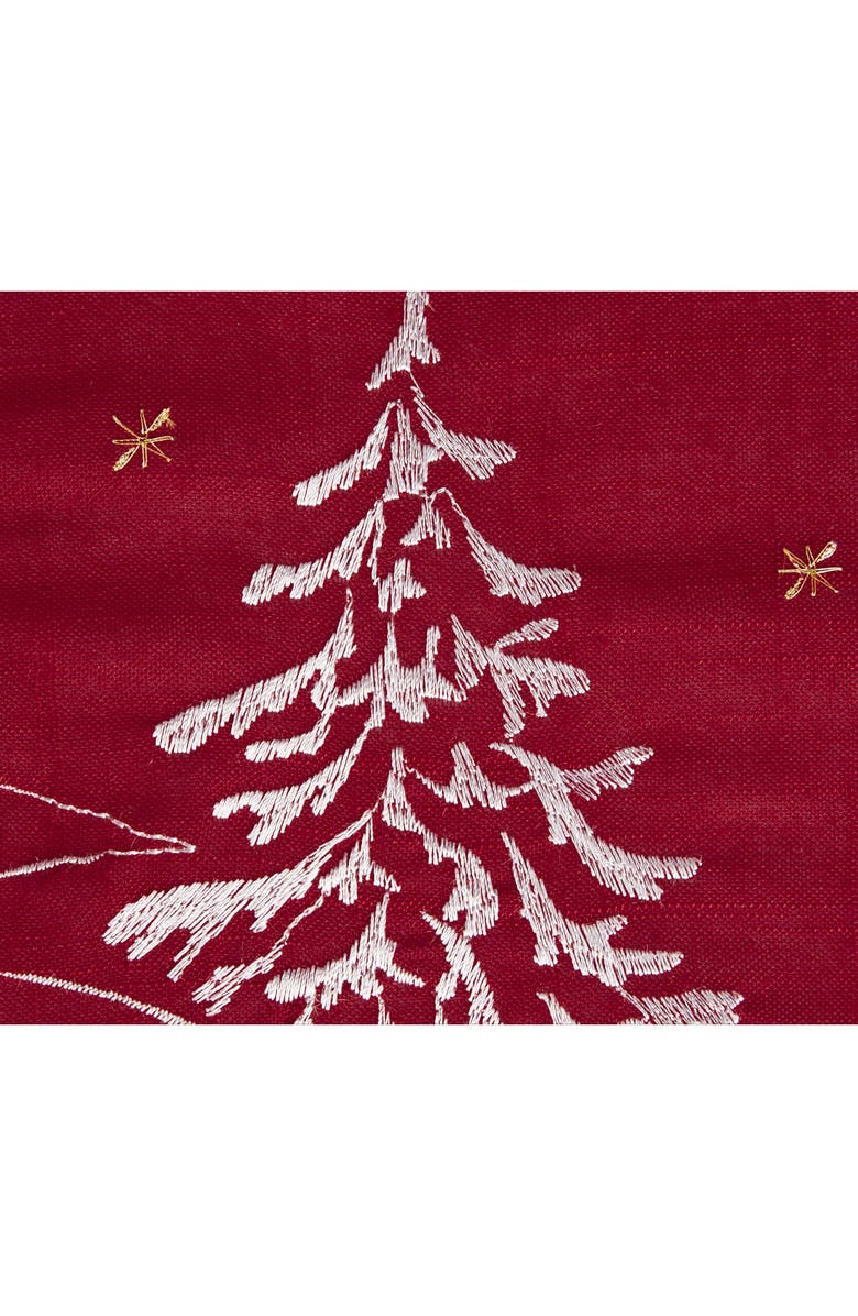 Design Imports Embroidered Square Table Topper, Alternate, color, Snowman