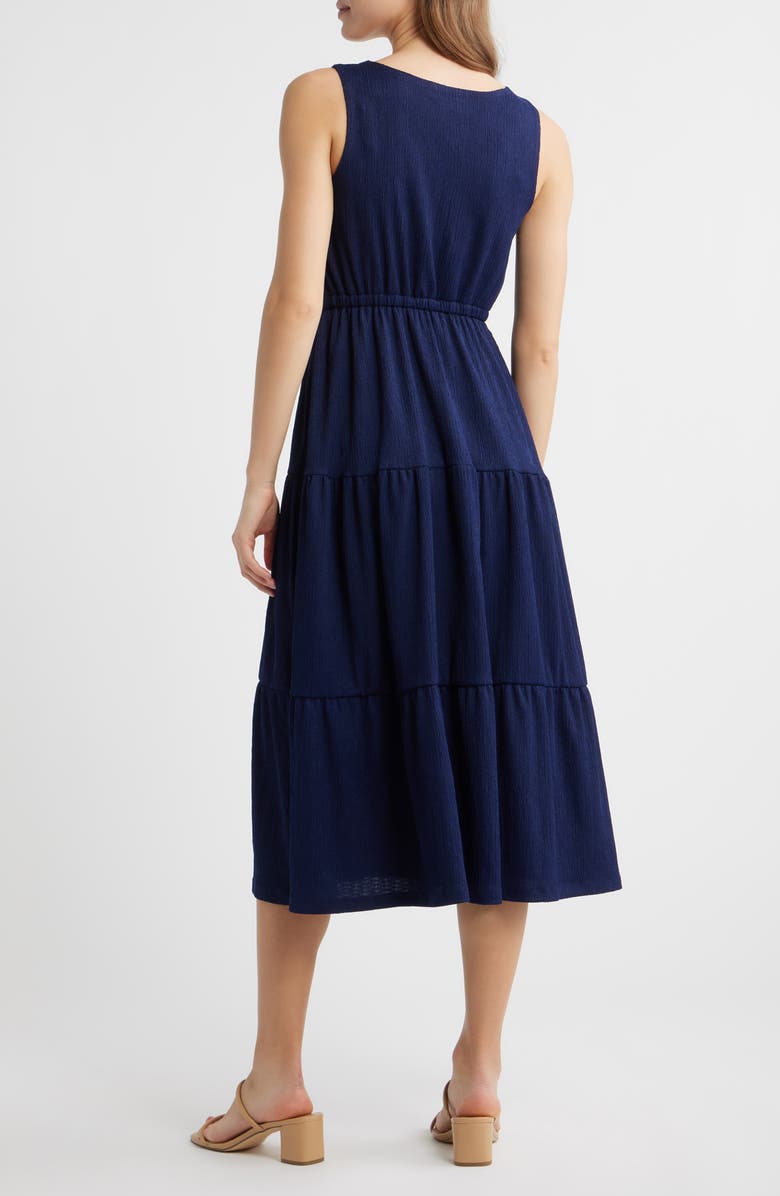 AK ANNE KLEIN Sleeveless Midi Dress, Alternate, color, Distant Mountain