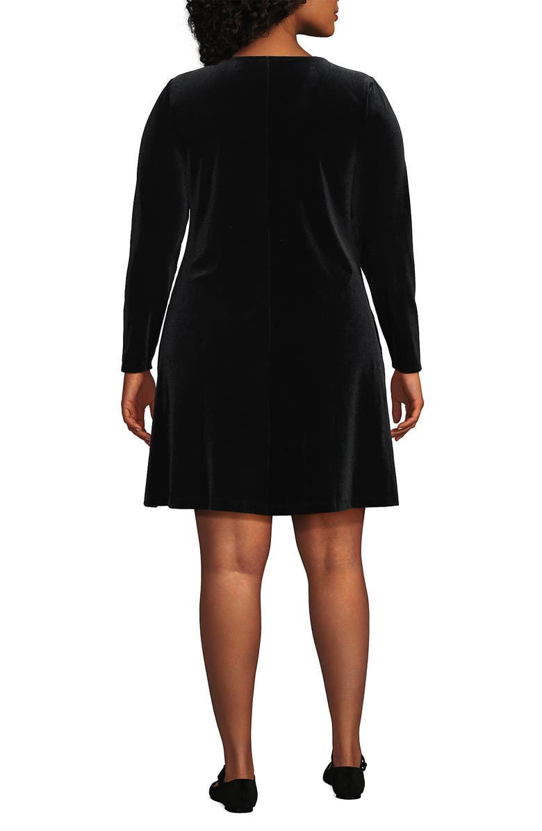 Lands' End Knit Velvet Square Neck Dress, Alternate, color,