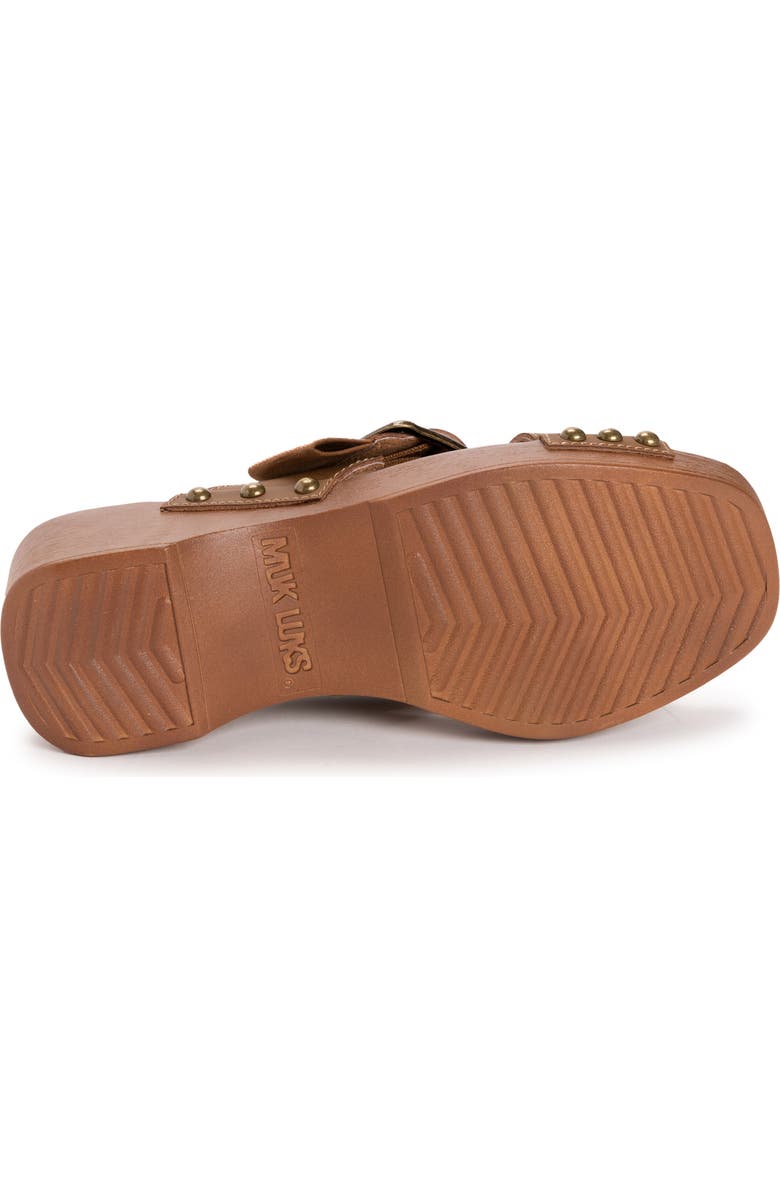 MUK LUKS Charlotte Platform Slide Sandal, Alternate, color, Brown