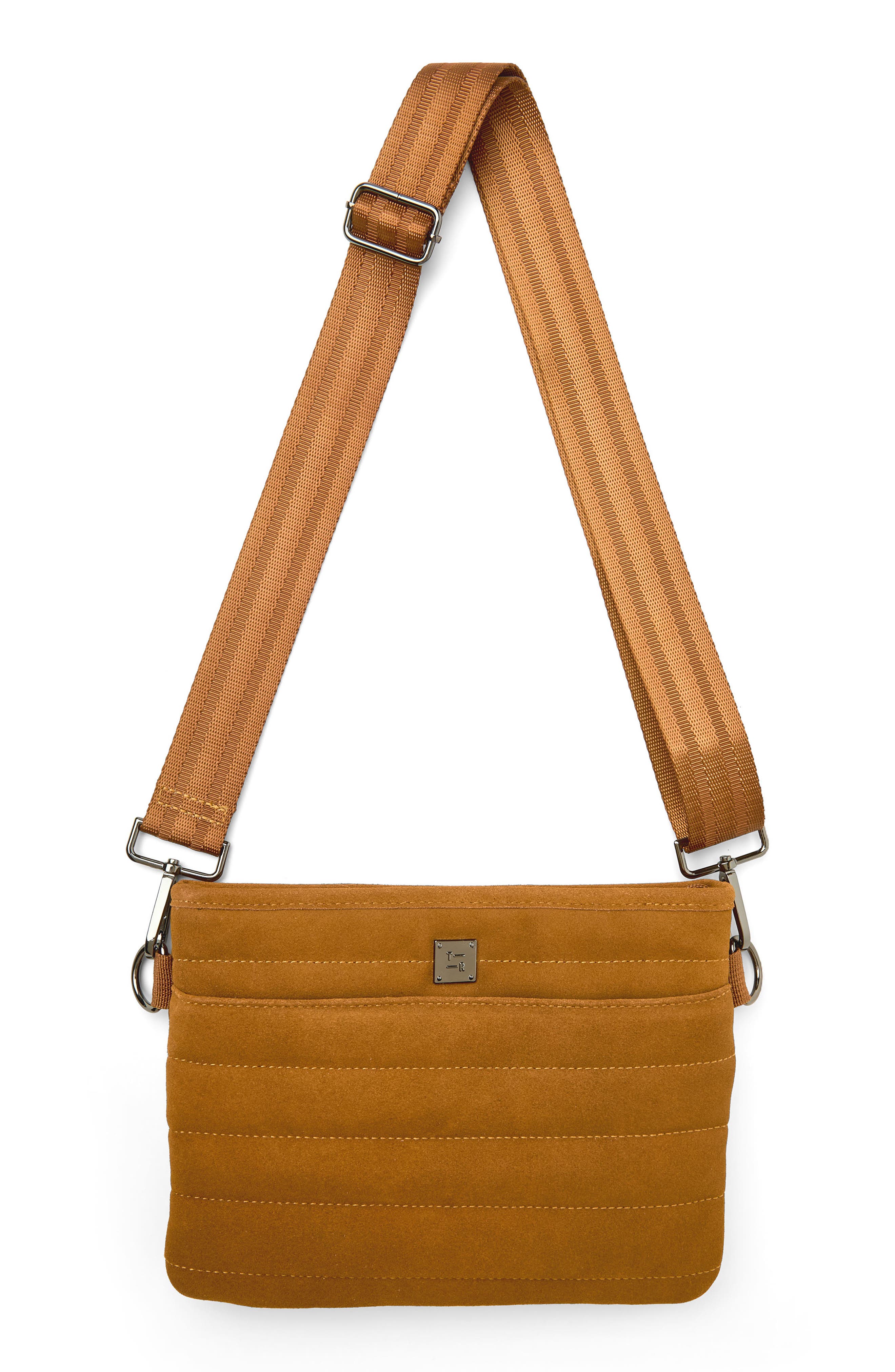 THINK ROYLN Bum 2.0 Suede Crossbody Bag, Alternate, color, Cognac Suede