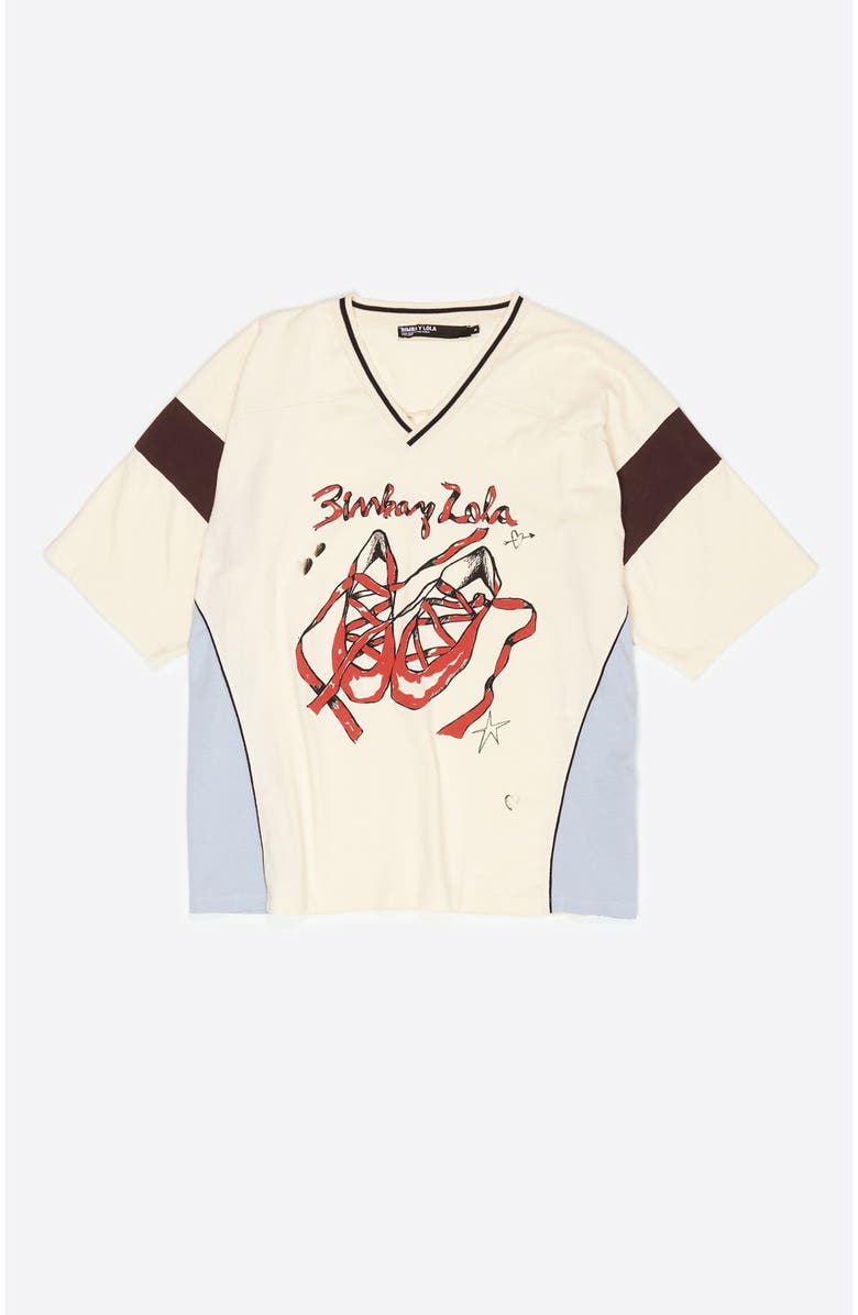 Bimba y Lola Ballerinas Logo Raglan T-Shirt, Alternate, color, Ivory