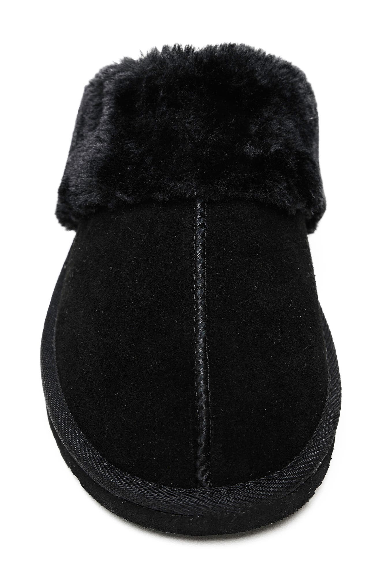 Minnetonka Chesney Mule Slipper, Alternate, color, Black Suede