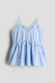 H&M Frill-trimmed Viscose Top