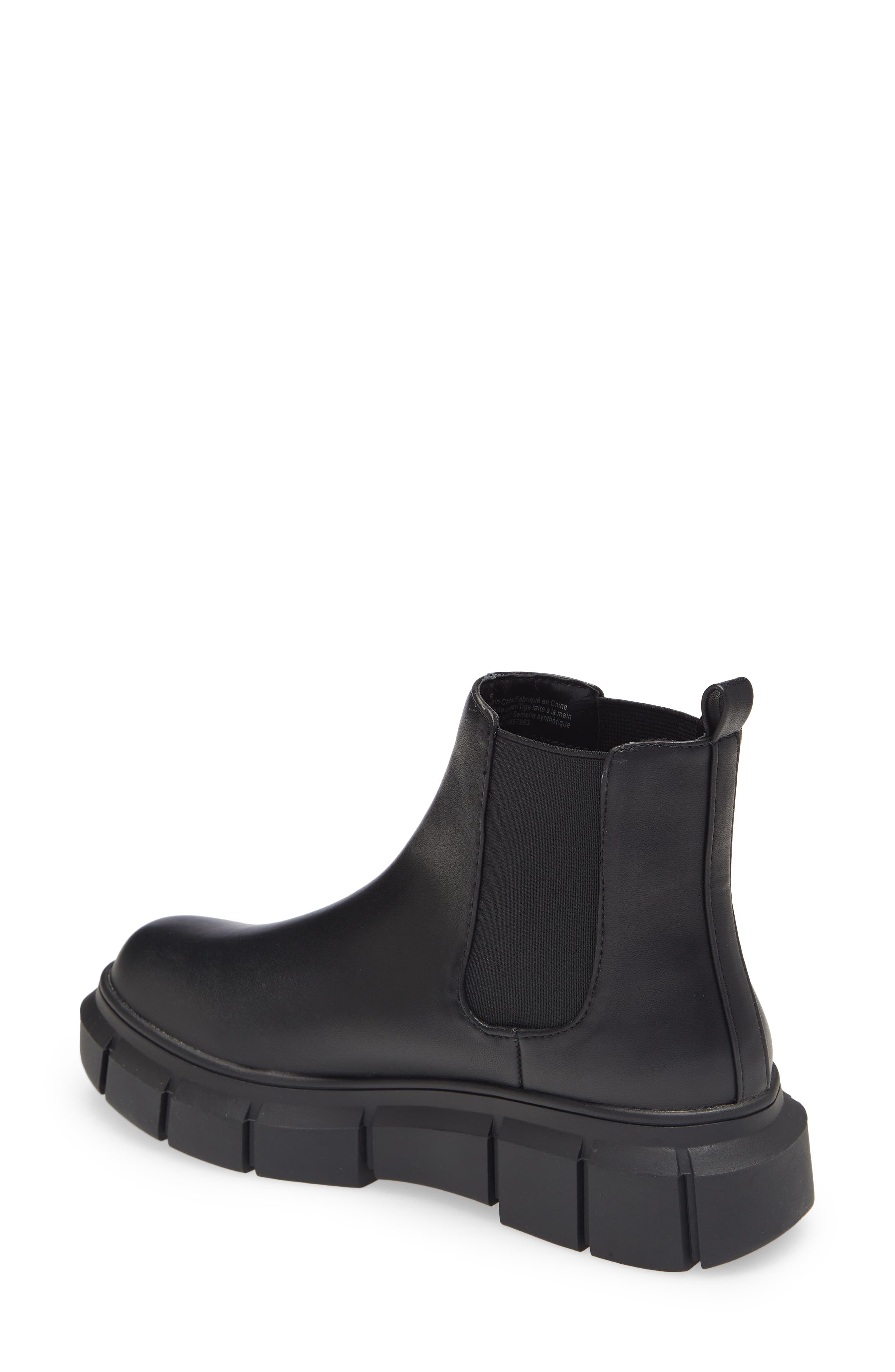 Niya Lug Sole Chelsea Boot, Alternate, color, BLACK