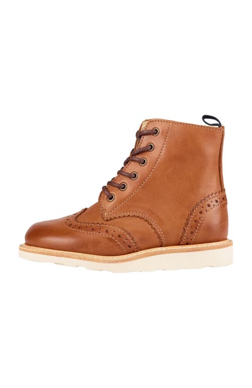 Young Soles Sidney Brogue Boot In Brown