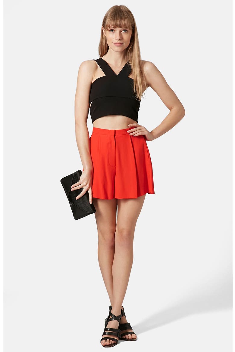 'Cody' Culotte Shorts, Alternate, color, RED