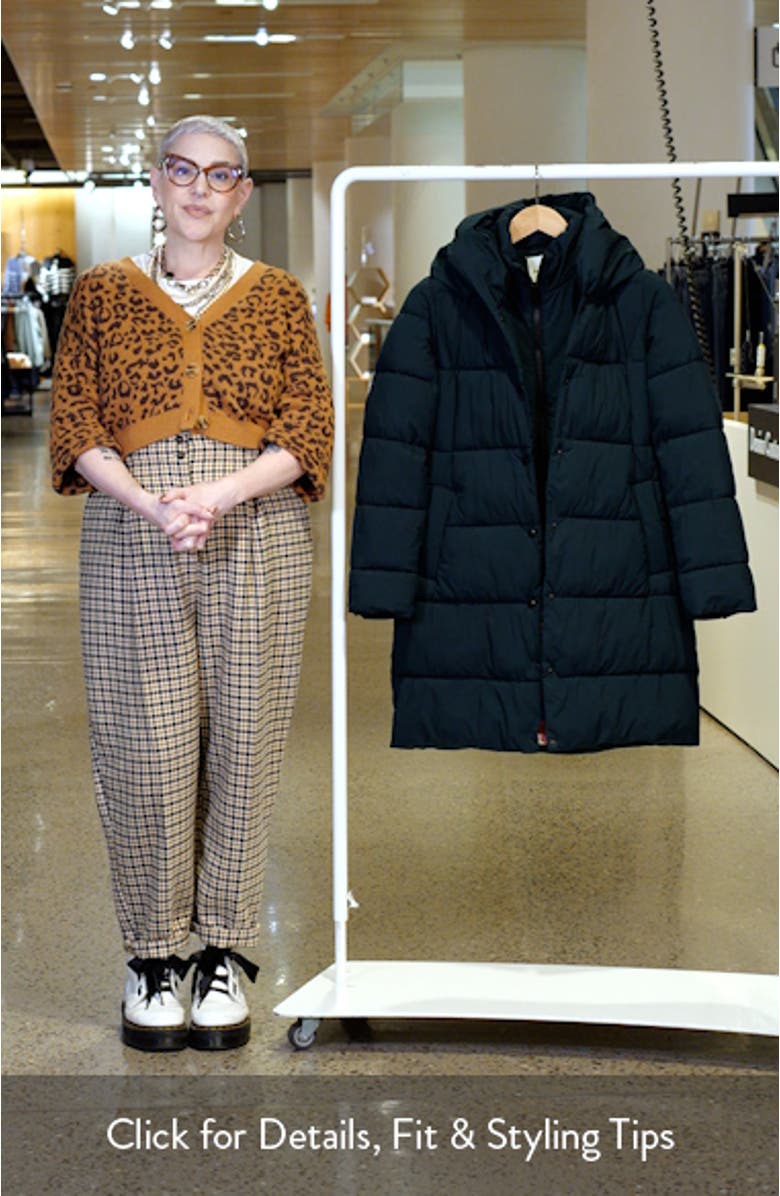 Hooded Puffer Coat with Bib, sales video thumbnail