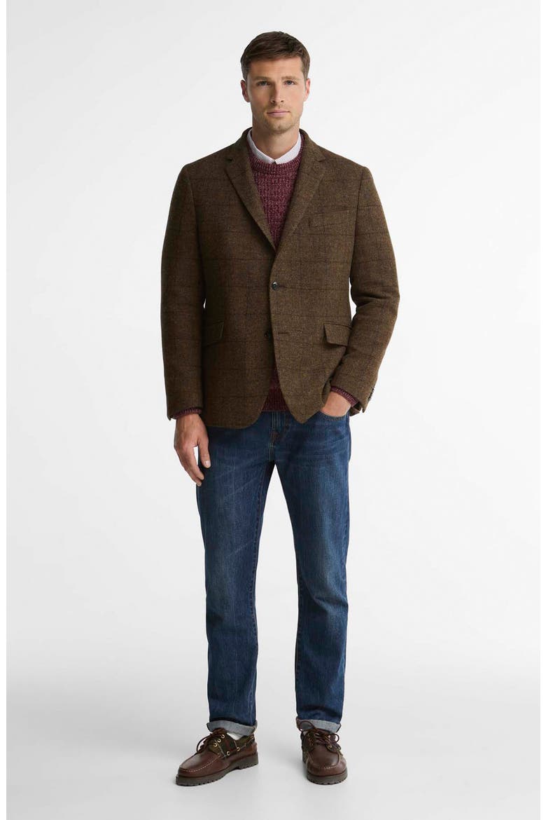 Gosforth Moons Checked Wool Sport Coat, Alternate, color, BROWN