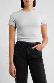Mavi Jeans Crop Stretch Cotton T-Shirt