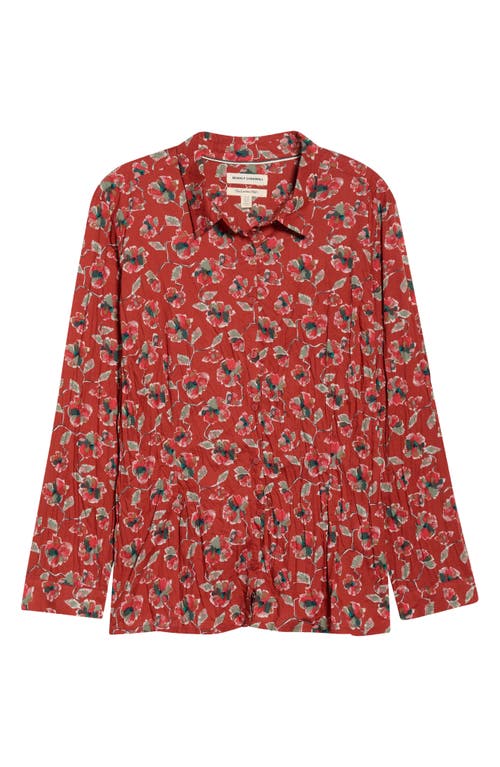 Seasalt Cornwall Larissa Printed Organic Cotton Button-up Shirt In Brown