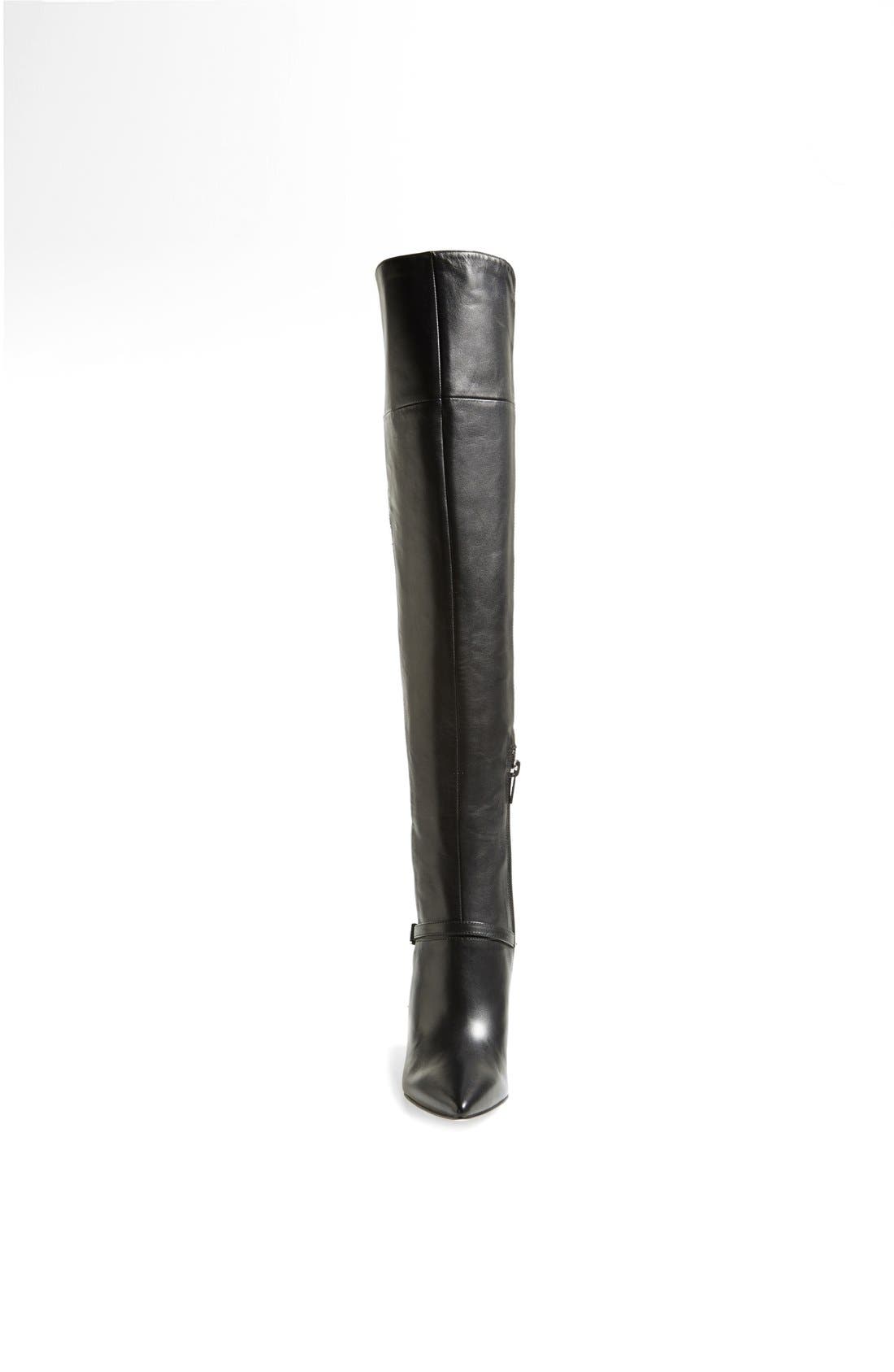 'Anaba' Pointy Toe Over the Knee Boot, Alternate, color, BLACK