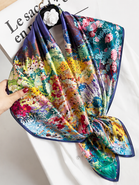 SILKSILKY Pure silk colored square scarf