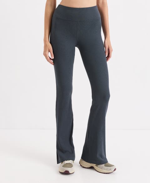 On The Go-to Rib Bootcut Slit Hem Legging Made With Organic Cotton