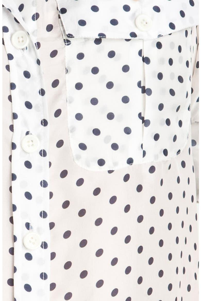 Polka Dot Voile Shirt, Alternate, color, CHALK MULTI