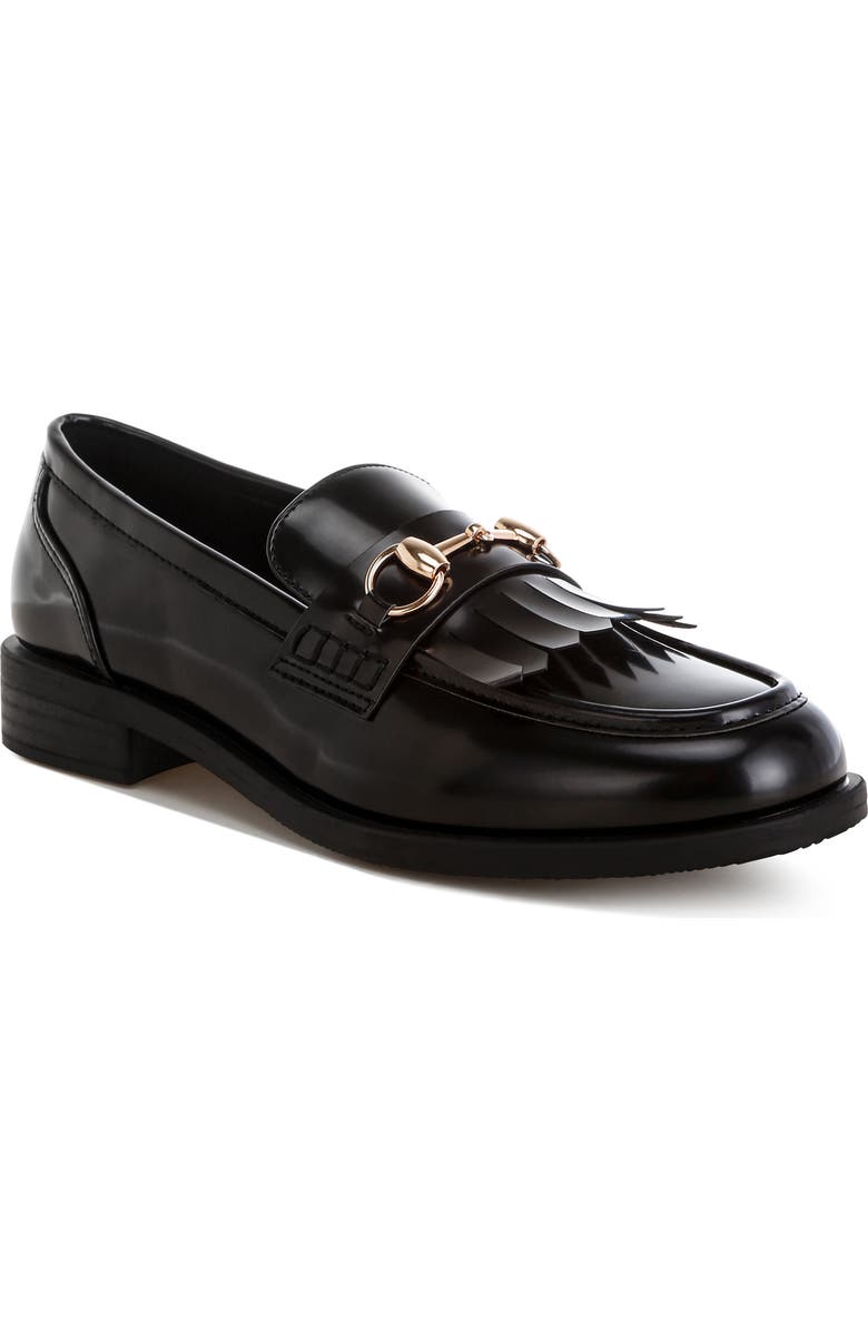 LONDON RAG Marbin Bit Kiltie Loafer, Main, color, Black