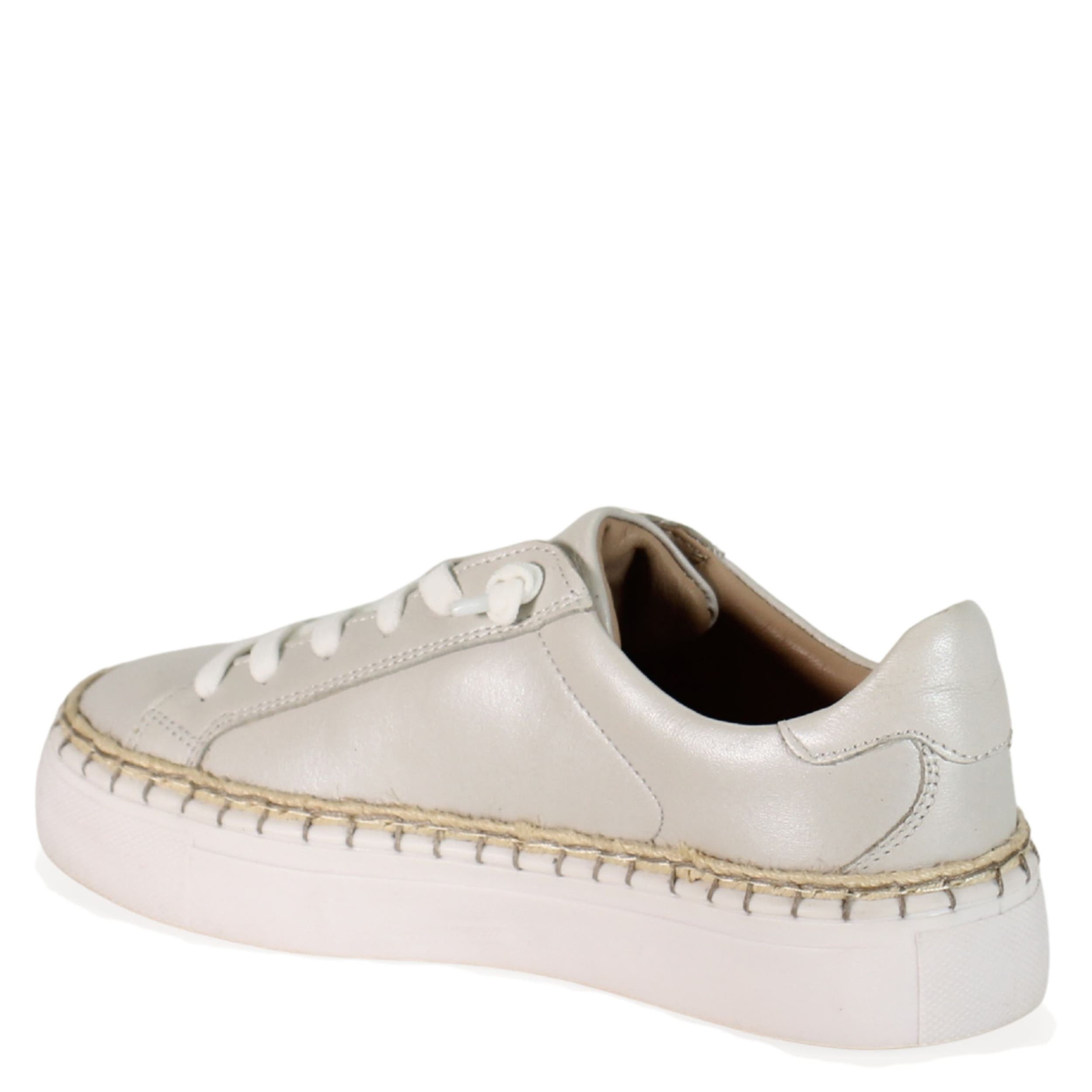 DibaTrue EM BELISH Metallic Leather Lace Up Sneaker, Alternate, color, White