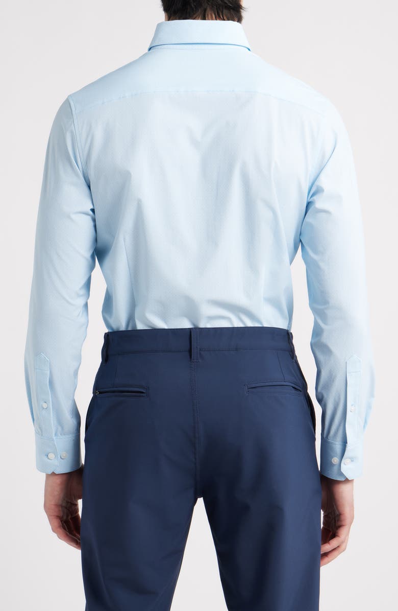 Mizzen+Main Leeward Trim Fit Button-Up Shirt, Alternate, color, Light Blue Rounded Diamond