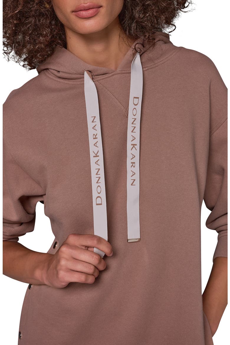 French Terry Snap Side Hoodie, Alternate, color, CAMEL