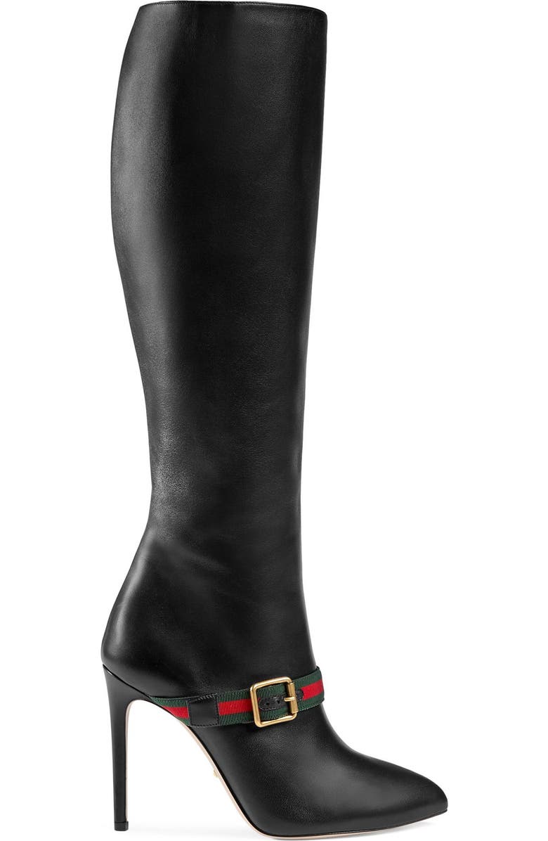 Gucci Sylvie Strap Tall Boot, Main, color,
