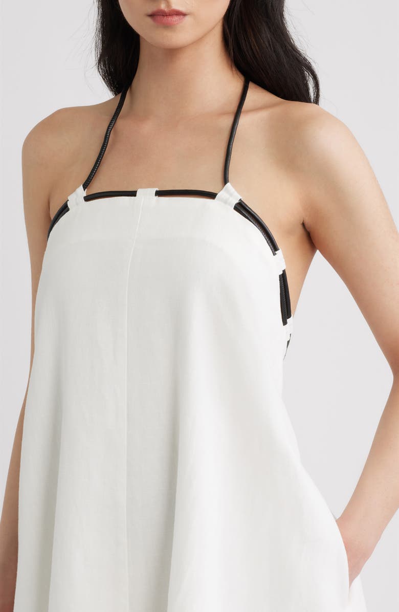 A.REN Phoenix Halter Minidress, Alternate, color, Off White